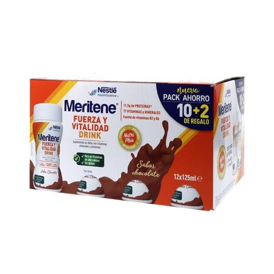 Meritene Strength & Vitality Pack Chocolate 12x125ml