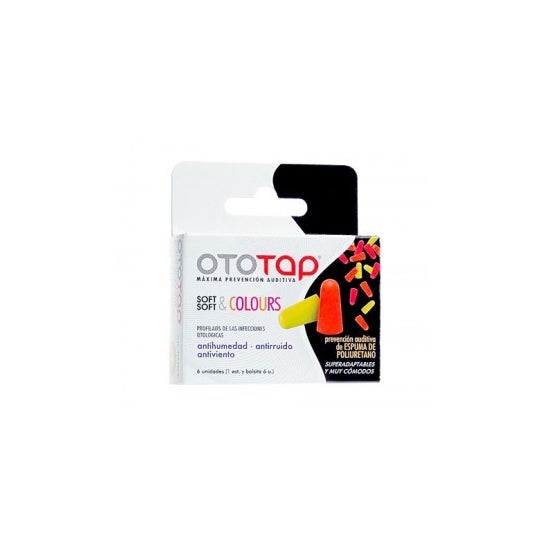 Ototap Soft & Colours 6uds orelhas de poliuretano
