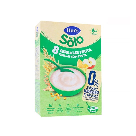 Hero 8 Cereais Fruta +6m 340g