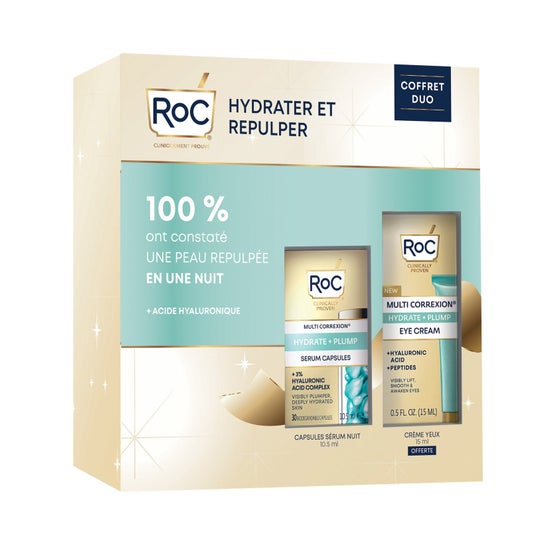 RoC Coffret Hidrata Preencha Cápsulas Soro Noite + Creme Olhos