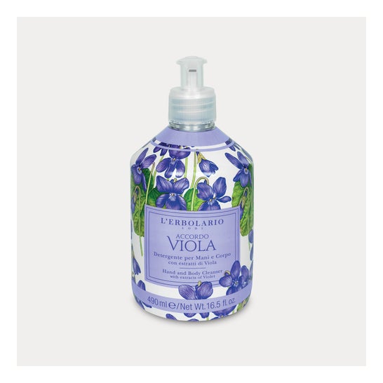 L’Erbolario Accordo Viola Foglie Gel de Limpeza para Mãos e Corpo 490 ml