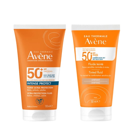 Avène Pack Fluido SPF50+ Color 50ml + Intense Protect SPF50+ 150ml