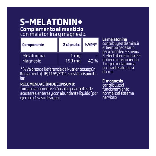 Splmnt S-Melatonin+ 60 cápsulas
