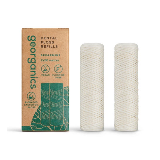 Georganics Fio Dentário Hortelã-verde 2x50 m