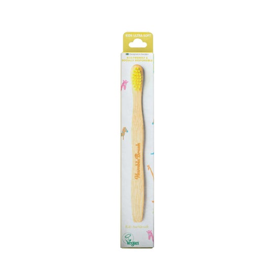 Escova Dentária Bambu Infantil Ultra Macia Amarela