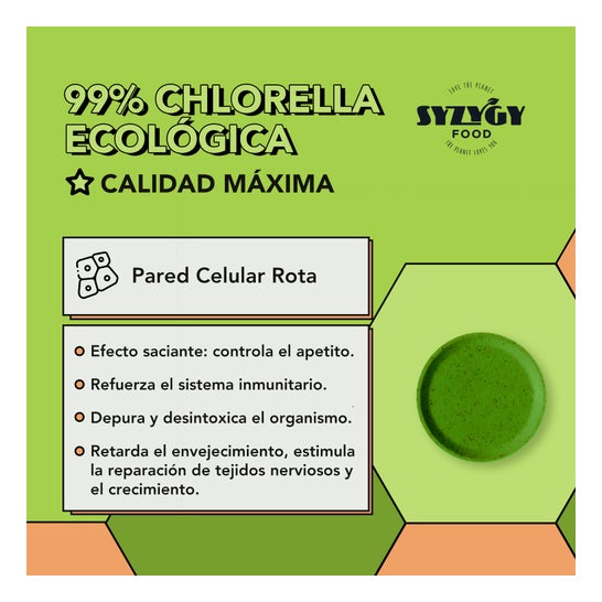 Chlorella 300comp Orgânica Certificada Syzygy Food