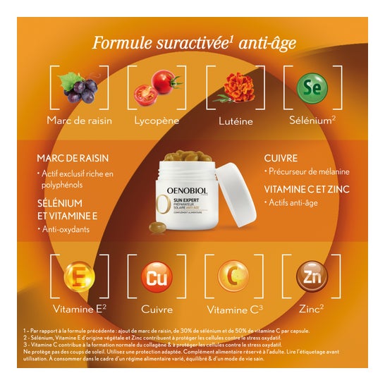 Oenobiol Sun Expert Preparador Solar Anti-idade 30caps