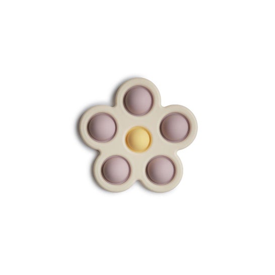 Mushie Pop It Flower Silicone Lilac Daffodil Ivory 1ud