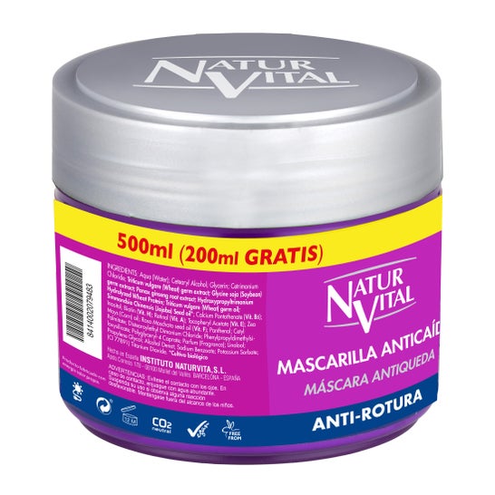 Máscara de Tratamento para a Queda de Cabelo NaturVital 500ml
