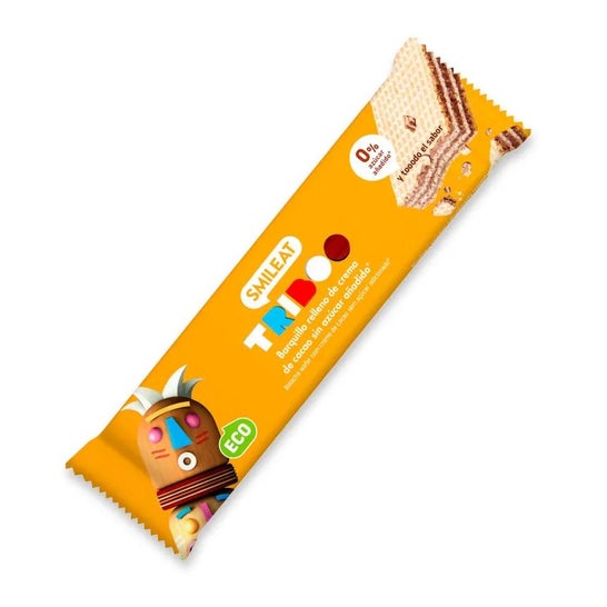 Smileat Triboo Barquillo Ecológico Relleno de Crema de Cacao 40g