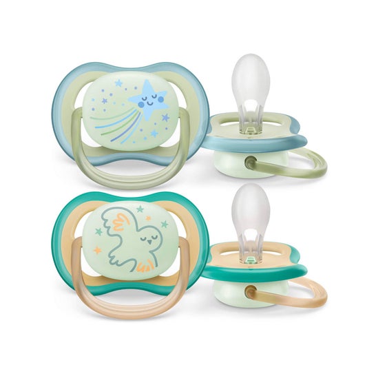 Philips Avent Ultra Air Night Chupeta 0-6M Verde 2 Unidades