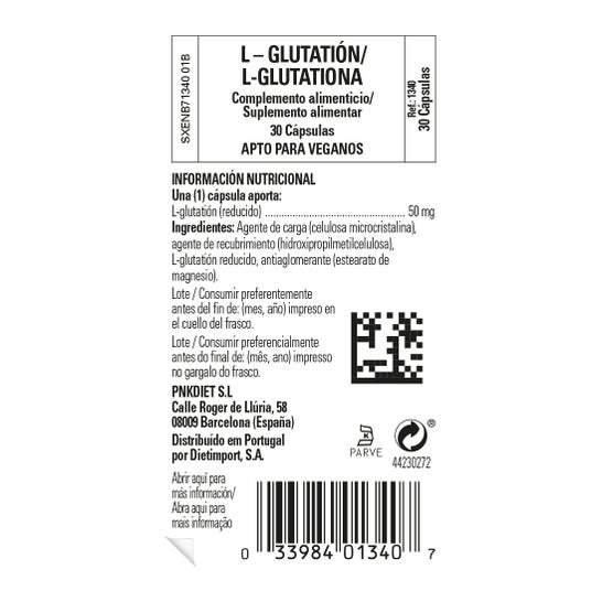 Solgar L-Glutathione Reduzido 50 mg 30caps