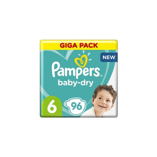 Pampers Fraldas Baby Dry Tamanho 6 13-18 kg 96 unid.