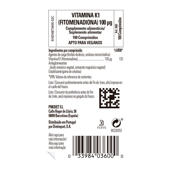 Solgar Vitamina K1 100 Mcg 100 Comp