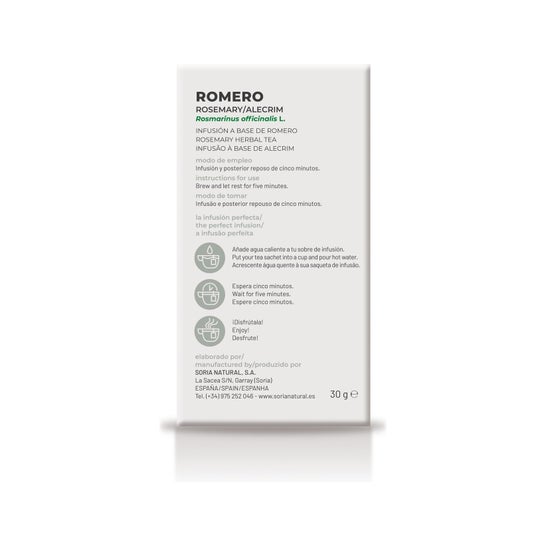 Soria Natural Romero Infusión 20 filtros