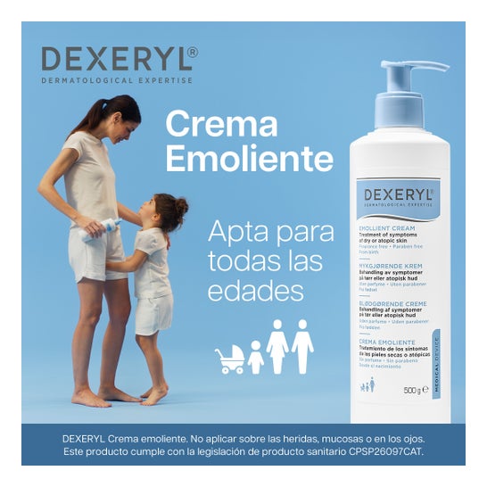 Dexeryl Creme Emoliente Calmante para Pele Atópica 500 g