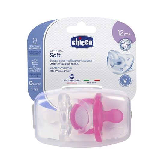 Chicco Pacifier Physio Soft 12M+ Ros2