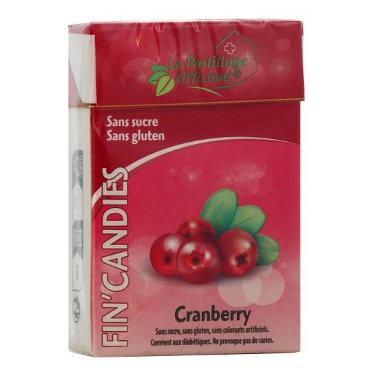 Fin'Candies Balas Sem Açúcar Cranberry 36 g