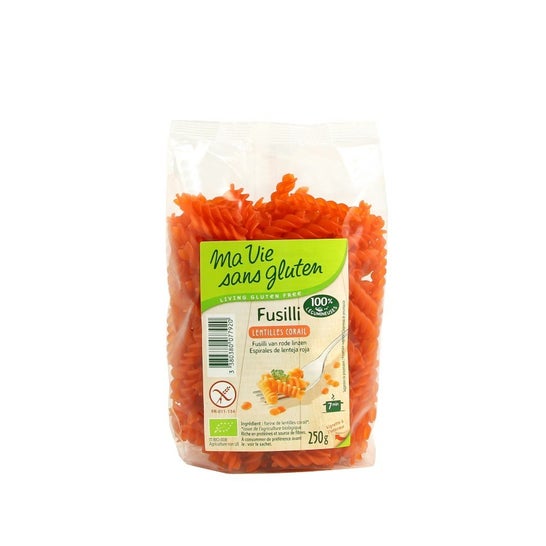 Ma Vie Sans Gluten Fusilli de Lenteja Roja Bio 250g