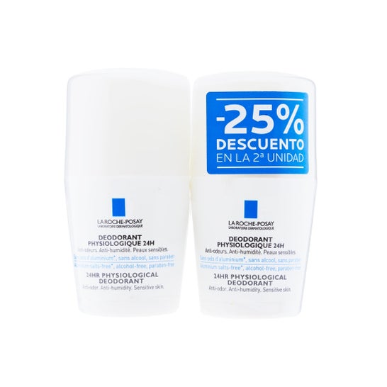 Desodorizante Fisiológico La Roche-Posay Roll On 24h 2x50ml