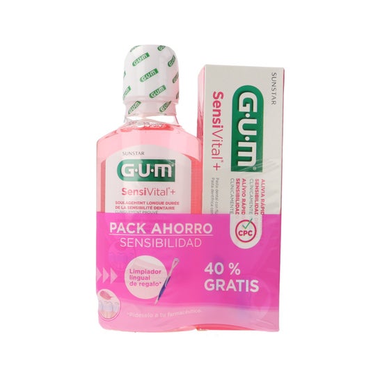 Gum Pack Sensivital+ Colutório 300ml + Dentífrico 75ml