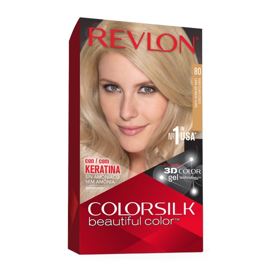 Revlon Colorsilk 80 Kit Cor de Cabelo Louro Cinza Média