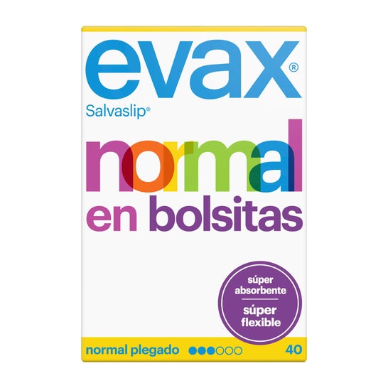 Evax Salvaslip Normal Em Sacos Super Absorventes 40 pcs Evax Salvaslip Normal Em Sacos Super Absorventes 40 pcs