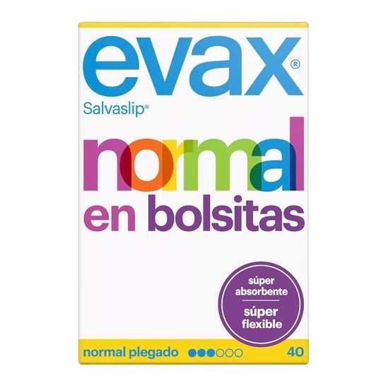 Evax Salvaslip Normal Em Sacos Super Absorventes 40 pcs Evax Salvaslip Normal Em Sacos Super Absorventes 40 pcs