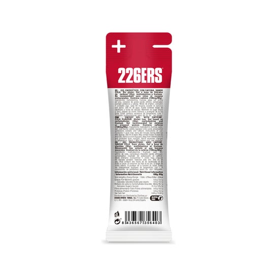 226Ers Gel Energético High Fructose Cola Bio 80g