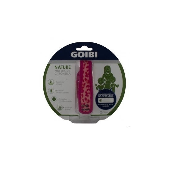 Goibi Nature animal pulseira rosa citronela