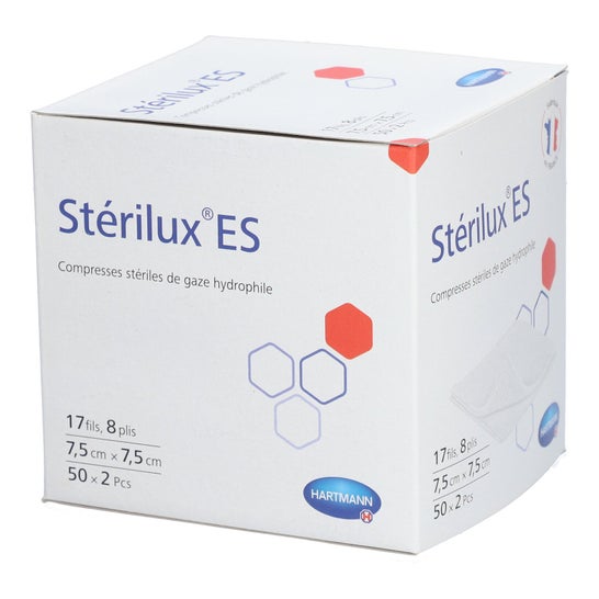 Sterilux Es Compresa Estéril Gasa 7,5x7,5cm 2x50uds