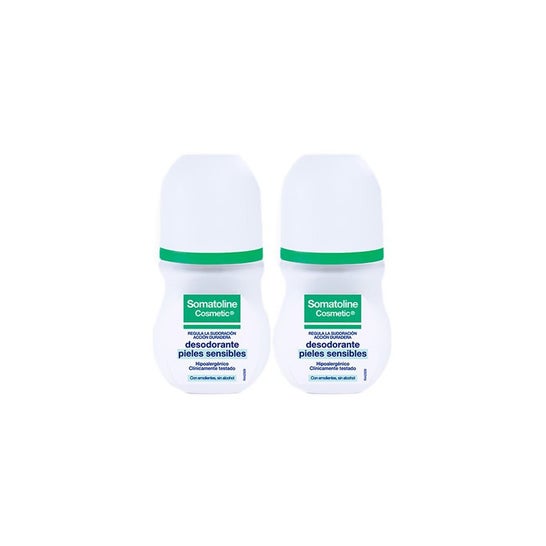 Desodorante Somatoline ™ roll-on para pele sensível 2x50ml