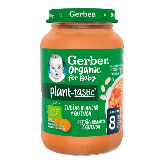 ,Gerber Organic Zanahoria,, Judías Blancas y Quinoa  190g,
