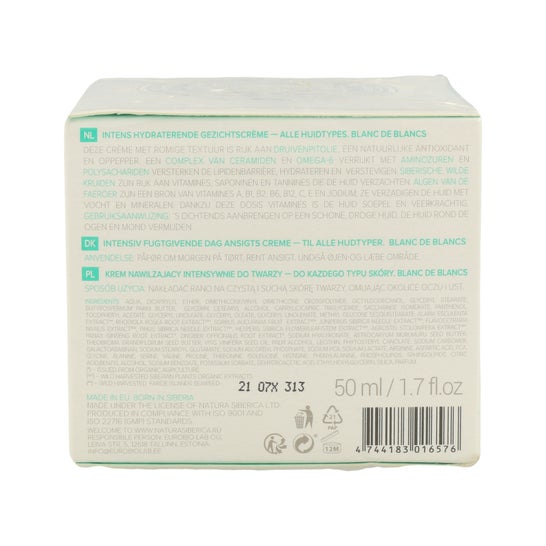 Natura Siberica Intensivo creme de dia hidratante blanc de blancs 50 ml