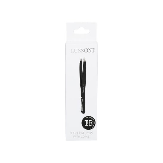 Lussoni Slant Tweezers With Comb 1ud