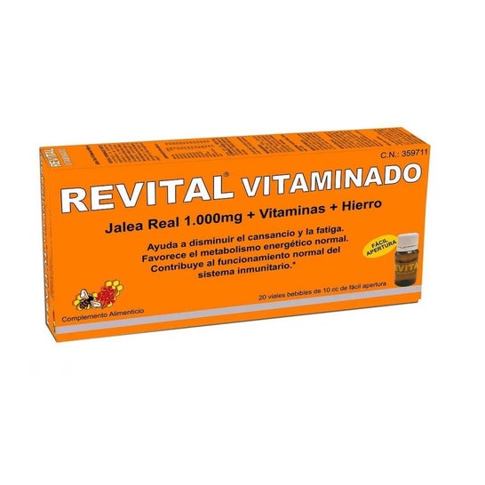 Revital Vitaminado Geléia Real 1000mg 20amp bebidas
