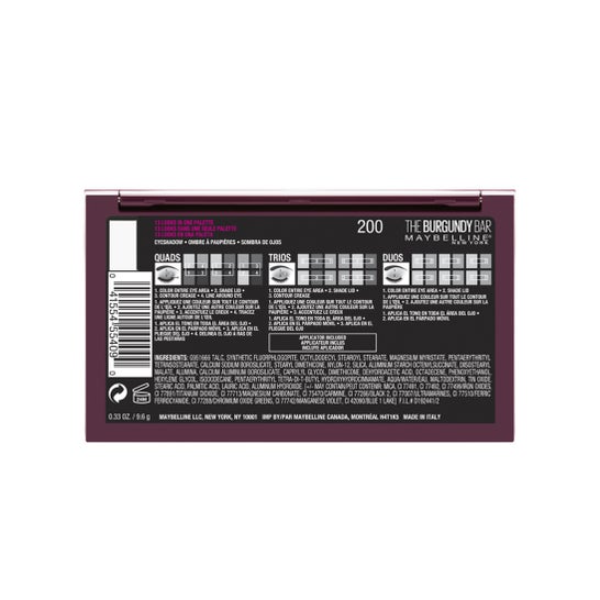 Loreal The Burgundy Bar Paleta Sombra De Ojos 4