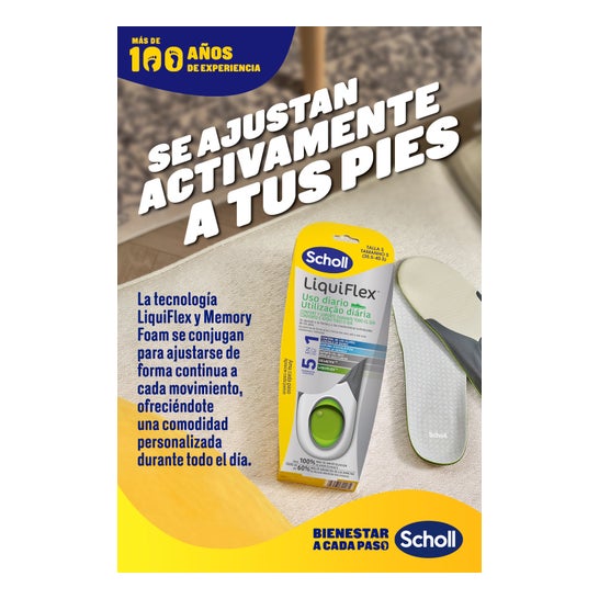 Scholl LiquiFlex Plantillas Soporte Diario Talla 1 1 Par