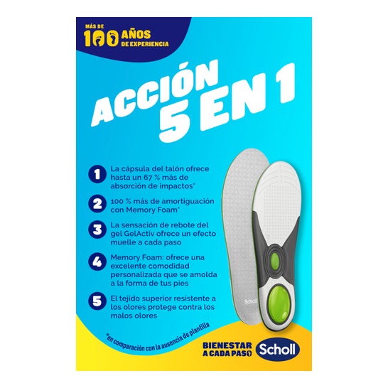 Scholl LiquiFlex Plantillas Soporte Diario Talla 1 1 Par