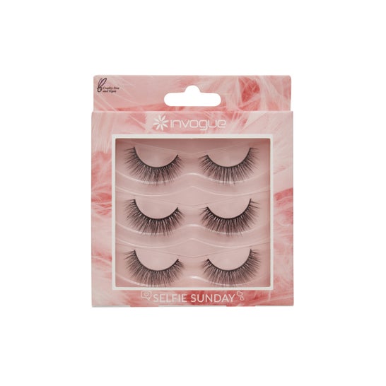 Invogue False Eyelashes Multipack Lash Vault Selfie Sunday 3 Pares