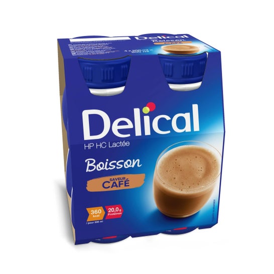 Lactalis  Delical Milk Drink HPHC Caf 200ml lote de 4