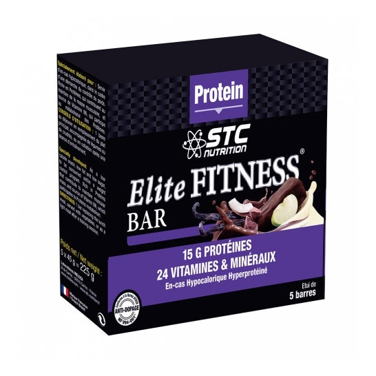 STC Nutrition Elite Fitness Bar Baunilha 5x45g