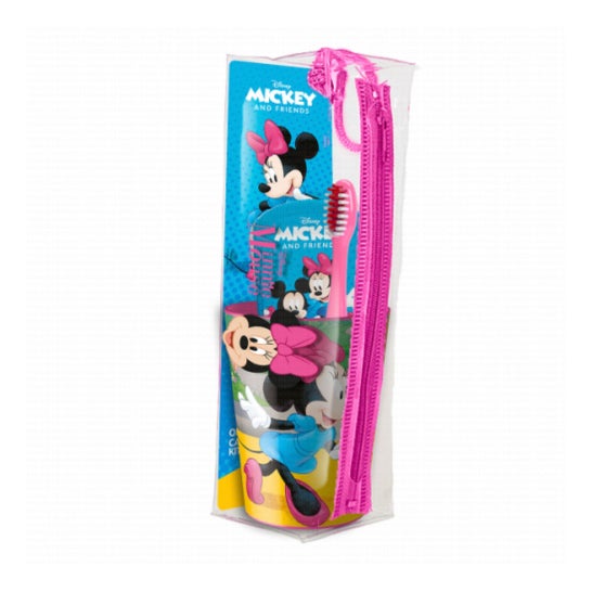 Disney Kit Minnie Escova de Dentes + Pasta de Dentes + Copo