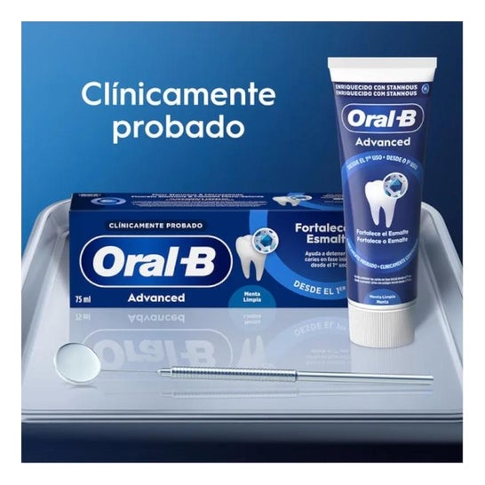 Oral-B Pack Advanced Fortalece o Esmalte Pasta de Dentes 2x75ml Oral-B Pack Advanced Fortalece o Esmalte Pasta de Dentes 2x75ml