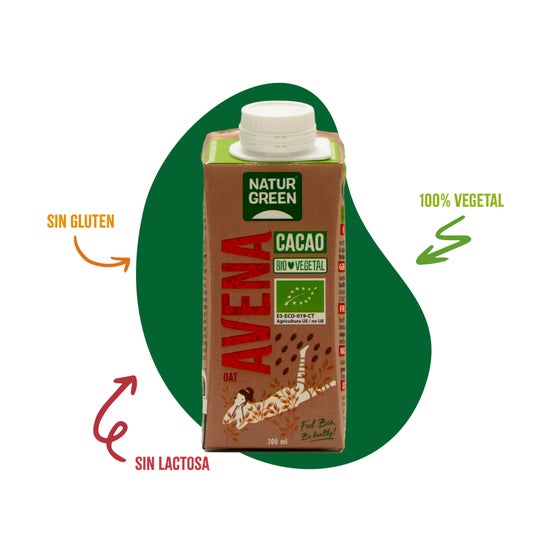 Aveia Naturgreen orgânica e bebida de cacau com cálcio 200 Ml