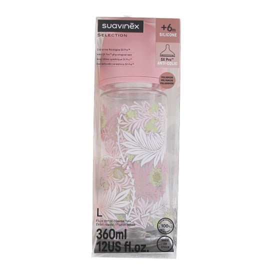 Suavinex Selection Biberão Poetry Poliamida SX Pro Fluxo L 360 ml