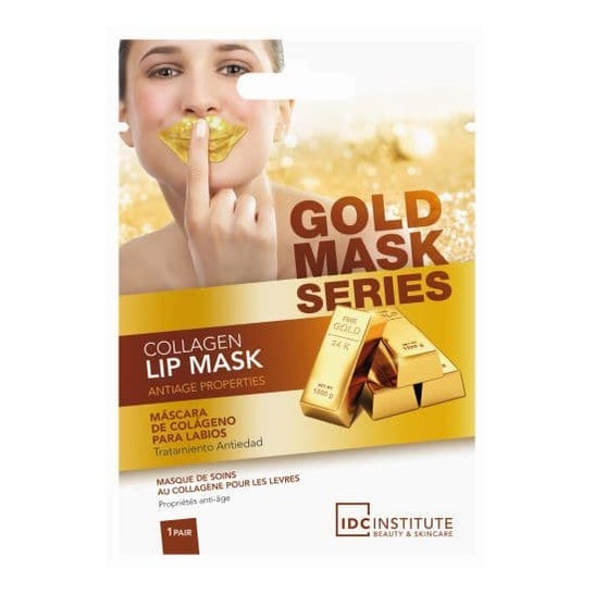 IDC Institute Gold Máscara Para Labios Con Colágeno 1 Par