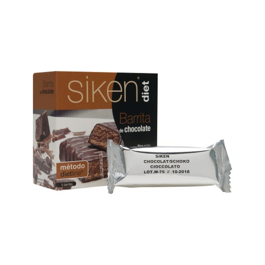 Siken Diet barra de chocolate com sabor a chocolate 5 pcs
