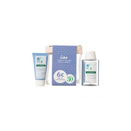 Shampoo Klorane fibra de linho volume 100ml+balm 50ml DocMorris PT