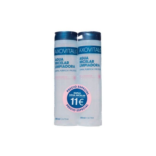 Água micelar de limpeza axovital 200ml + 200ml